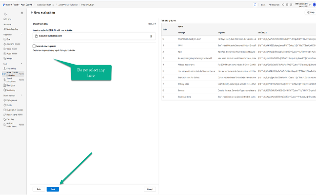 Do not click generate a response